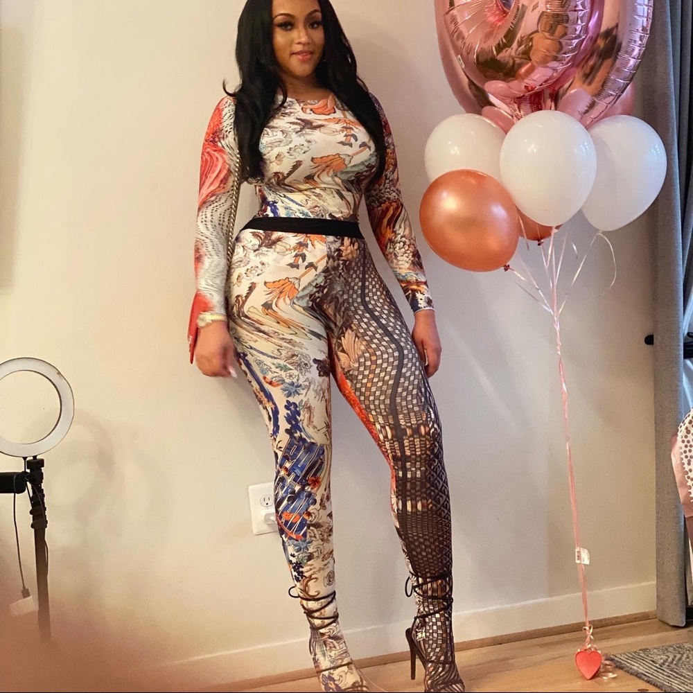 Marine Serre leggins (XL) and top (L)